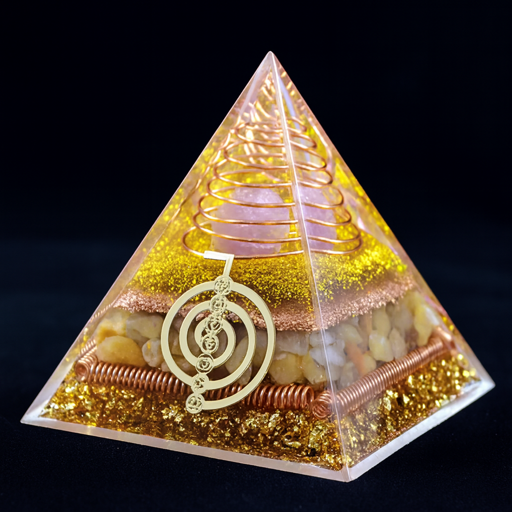 8CM Meditation Orgone Pyramid Amethyst Crystal Crystal For Buddha Orgone Energy Generator Orgonite Pyramids Reiki Healing