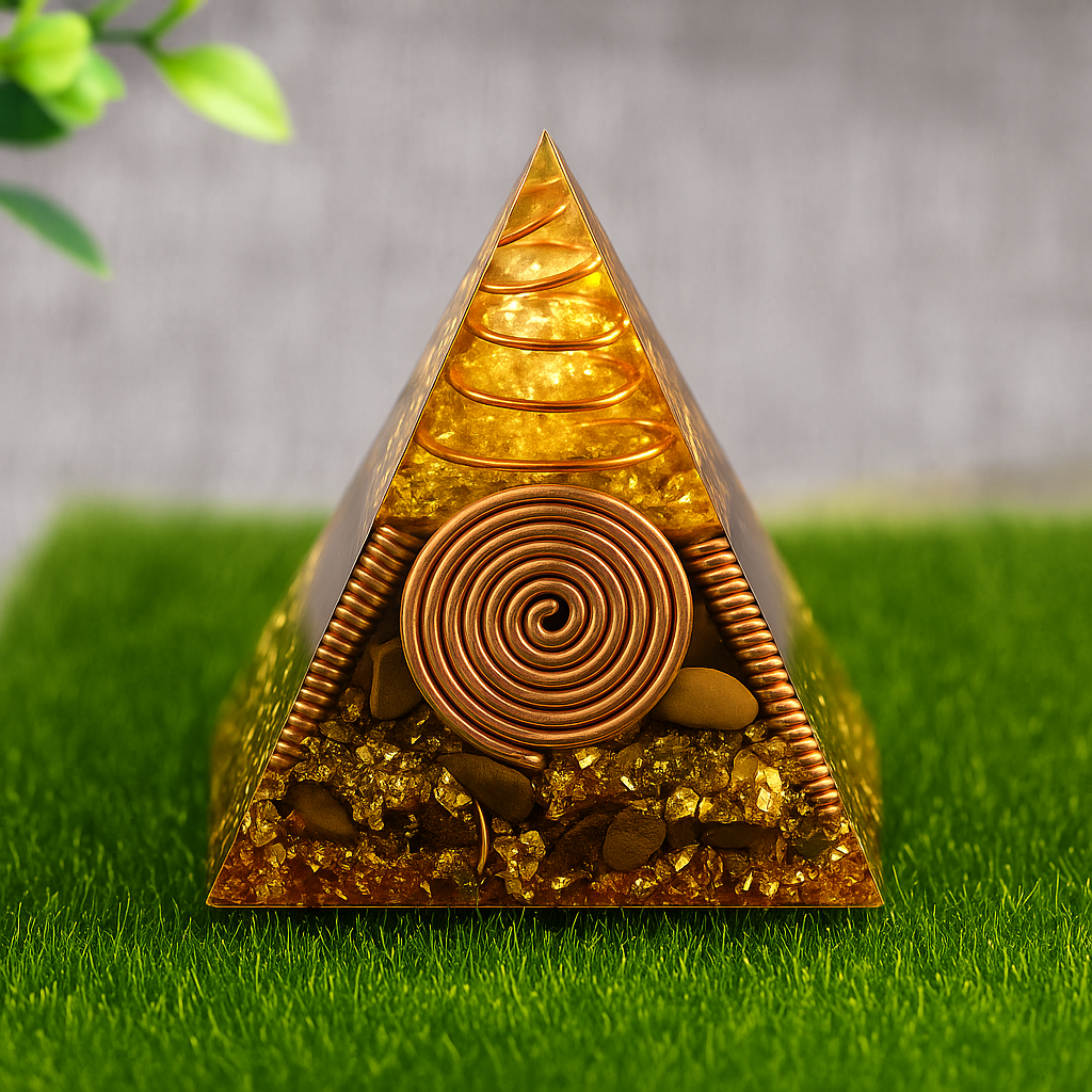 Crystals Stone Orgone Pyramid Energy Generator Natural White Crystal Ball Chakra Meditation Tool Room Decor Christmas Gift