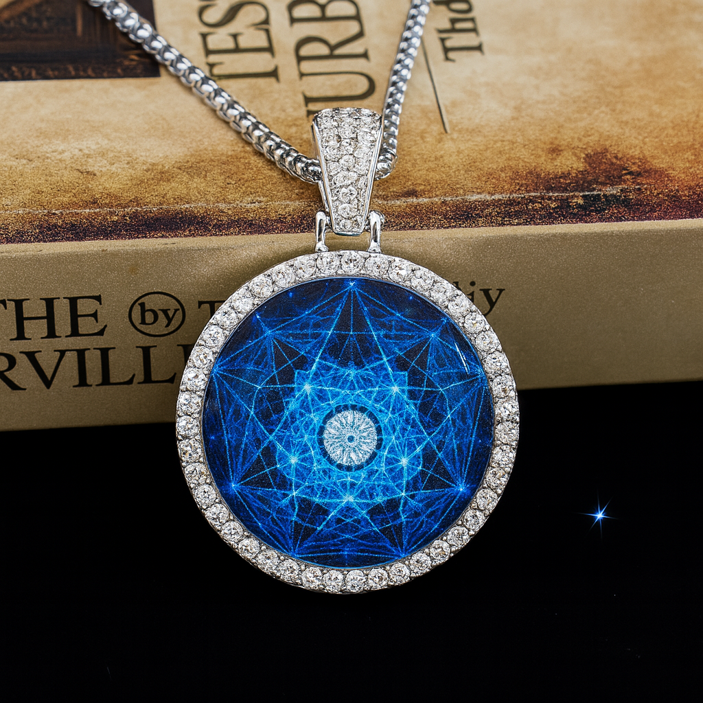 Orgonite Pendant Natural Amethyst Metatron Pendant Healing Necklace Energy Orgonite Meditation Protection Sweater Chain Jewelry