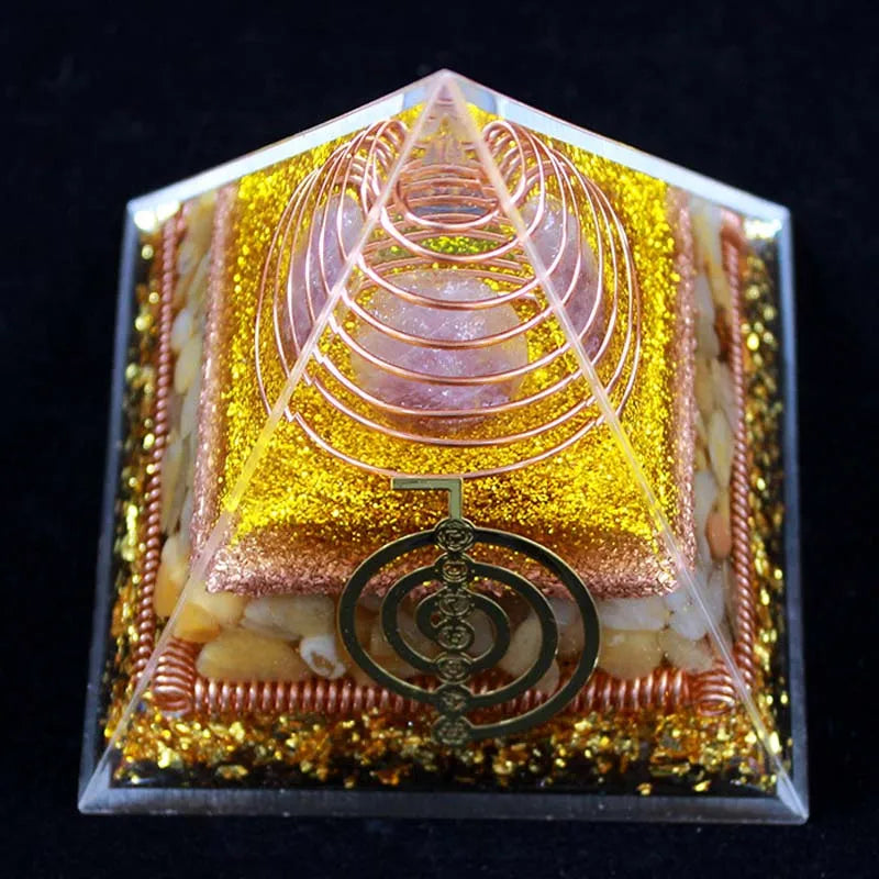 8CM Meditation Orgone Pyramid Amethyst Crystal Crystal For Buddha Orgone Energy Generator Orgonite Pyramids Reiki Healing