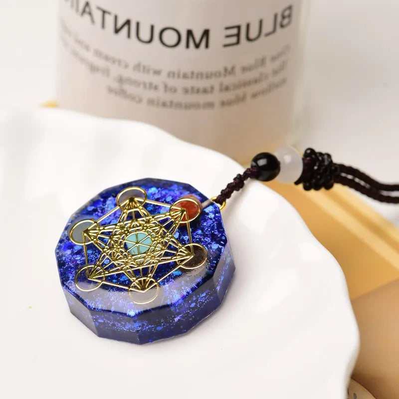 Orgonite Energy Pendant Natural Crystal Chakra Energizing Orgonite Necklace Bring Lucky Necklace Absorbs Negative Energy Gife