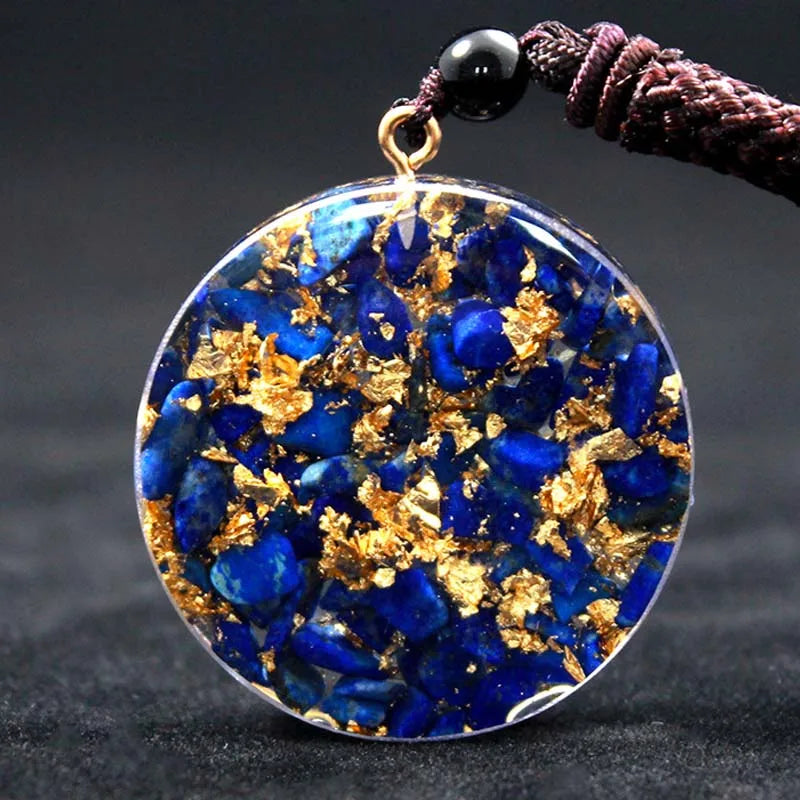 Orgone Pendant Natural Crystal lapis lazuli Seven Chakra Pendant Necklace Jewelry Gifts For Women Men Orgonite