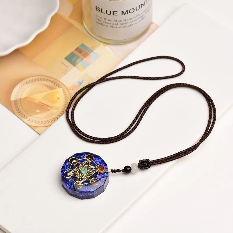 Orgonite Energy Pendant Natural Crystal Chakra Energizing Orgonite Necklace Bring Lucky Necklace Absorbs Negative Energy Gife