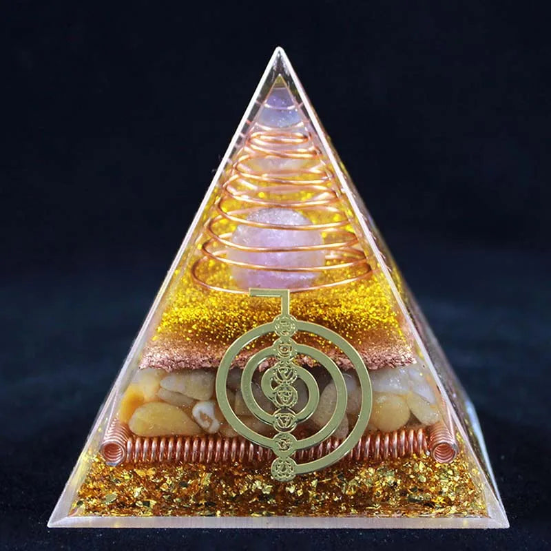 Meditation Orgone Pyramid Amethyst Crystal Crystal For Buddha Orgone Energy Generator Orgonite Pyramids Reiki Healing