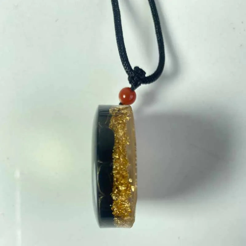 Quartz Natural Stone Orgone Pendant Necklace Men Women Healing Round Crystal Resin Necklaces Reiki Jewelry
