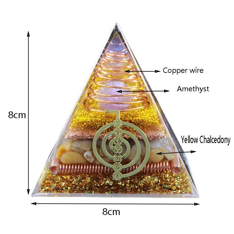 Meditation Orgone Pyramid Amethyst Crystal Crystal For Buddha Orgone Energy Generator Orgonite Pyramids Reiki Healing