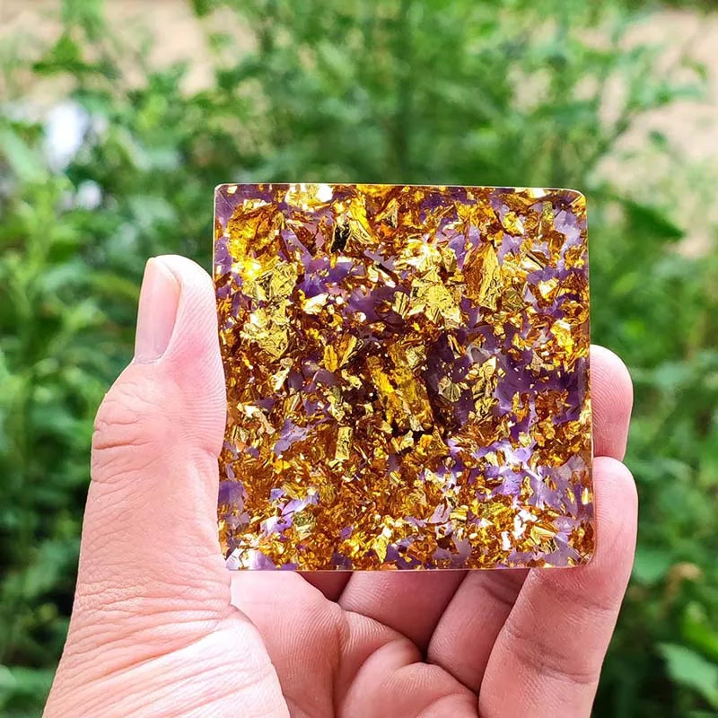 Lotus Orgonite Pyramid Amethyst Orgone Energy Black Obsidian Healing Reiki Chakra Meditation Gem Table Top Decoration