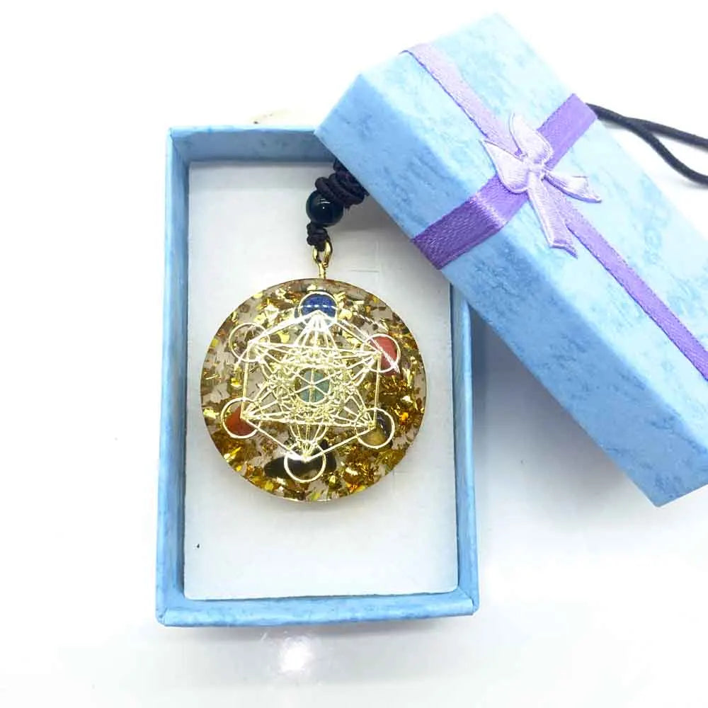 Crystals Energy Generator Orgone Pendant Necklace Healing Reiki Chakra Generato Gift
