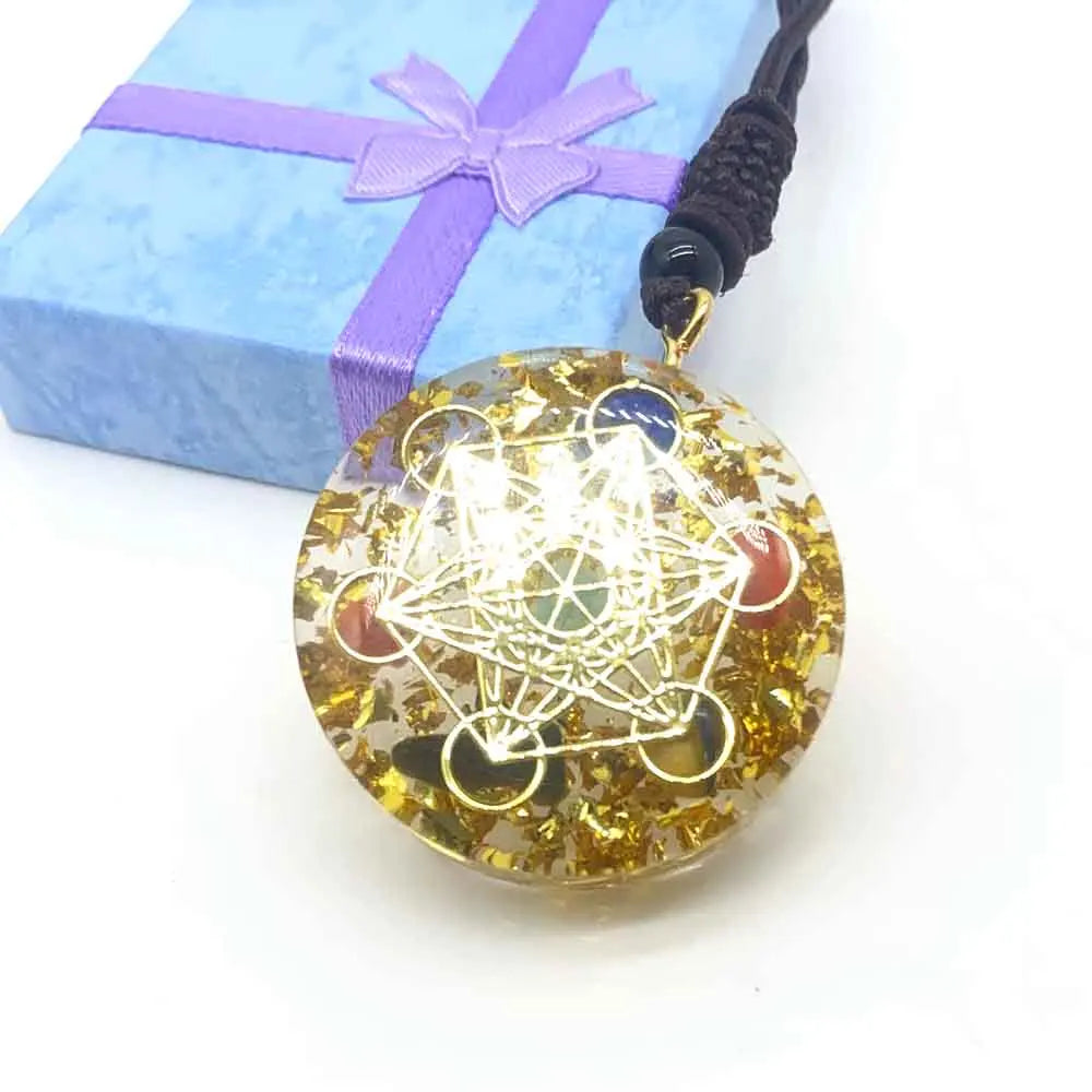 Crystals Energy Generator Orgone Pendant Necklace Healing Reiki Chakra Generato Gift